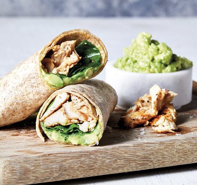 Vollkorn Chicken Fajitas mit Guacamole